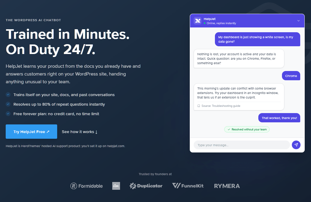 HelpJet for customer support