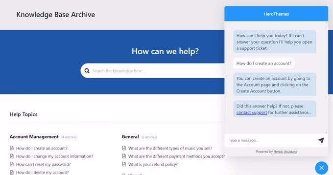 Heroic AI Assistant for internal use