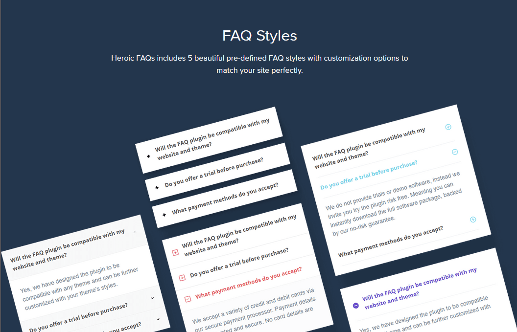 Heroic FAQs styles