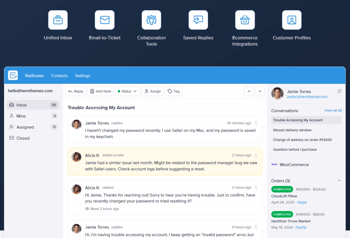 heroic-inbox-help-desk-software - HeroThemes Heroic Inbox help desk software