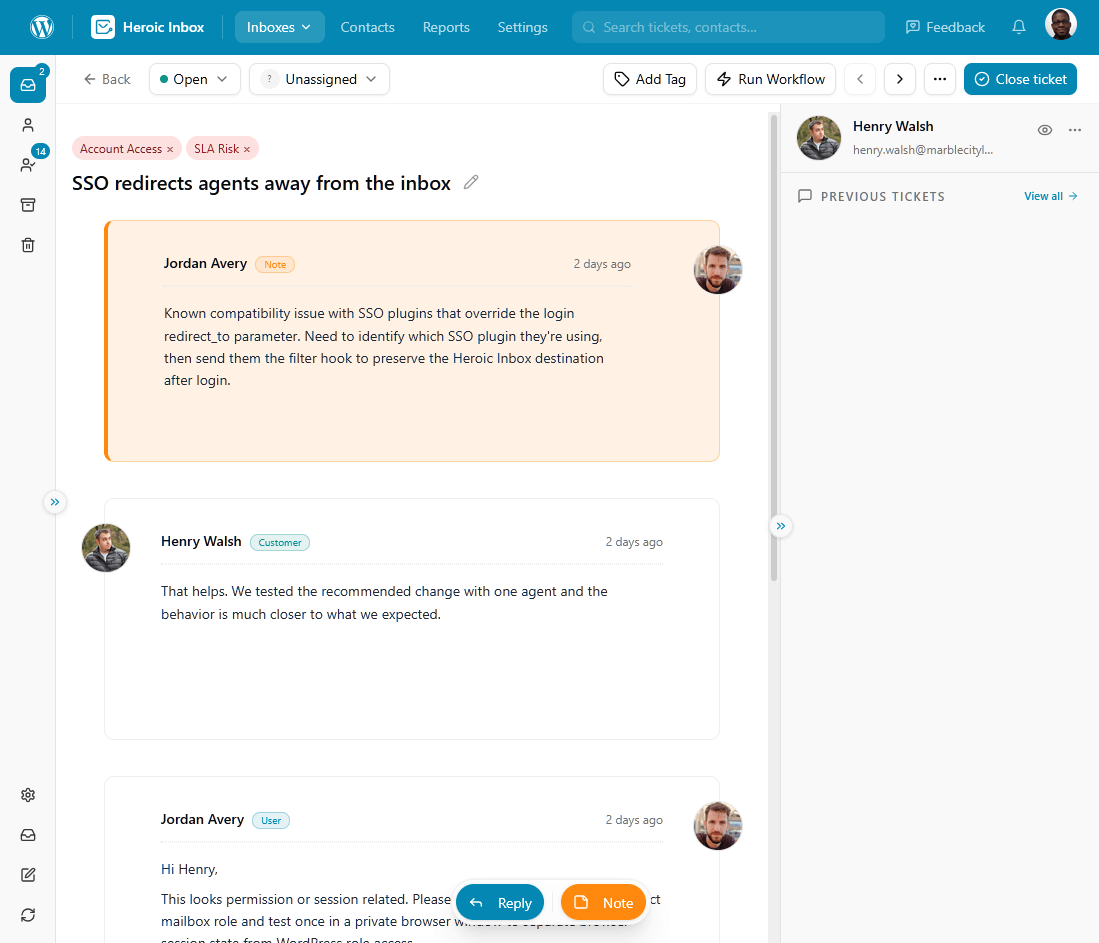 Heroic Inbox UI
