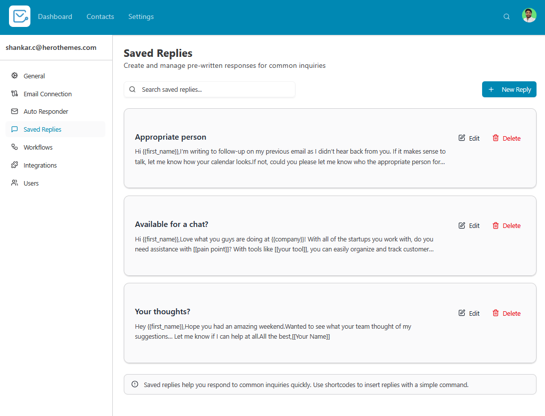 heroic-inbox-saved-replies-library - HeroThemes Heroic Inbox saved replies library
