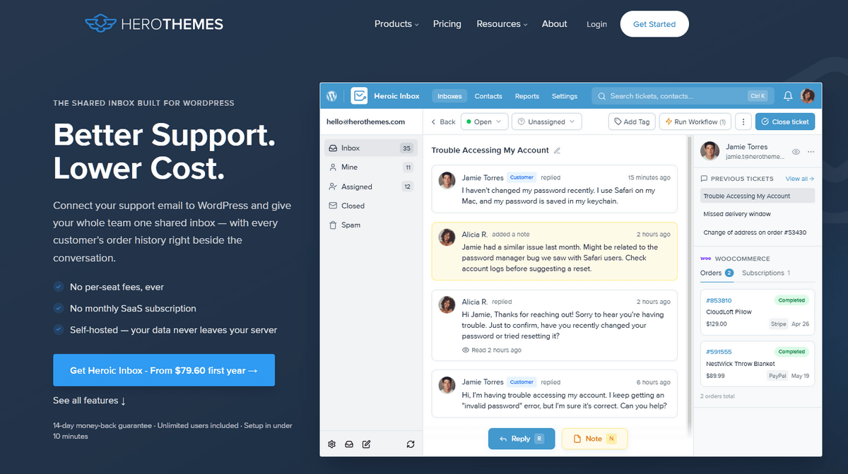 Heroic Inbox, shared inbox tool