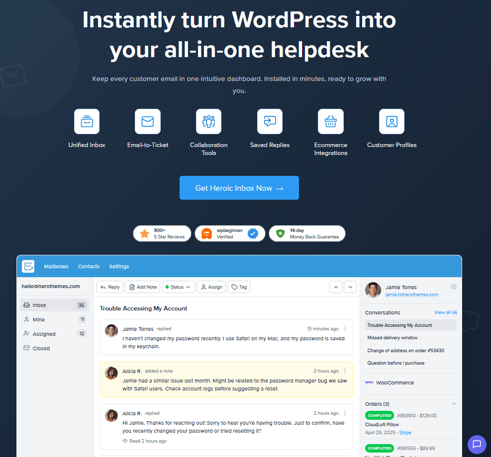 Heroic Inbox Unified Helpdesk Tool