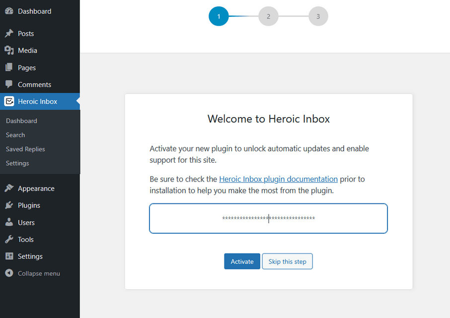 Heroic Inbox welcome wizard 