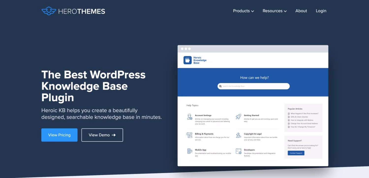 Heroickb5 herothemes Heroic knowledge base wordpress plugin for customer service automation