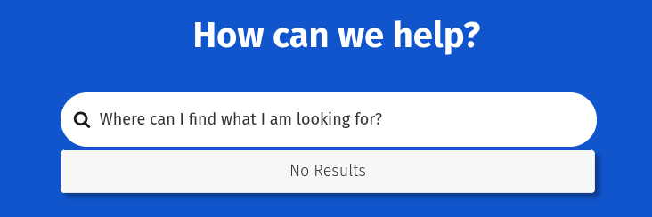 Heroic KB LIVE search bar if no results found