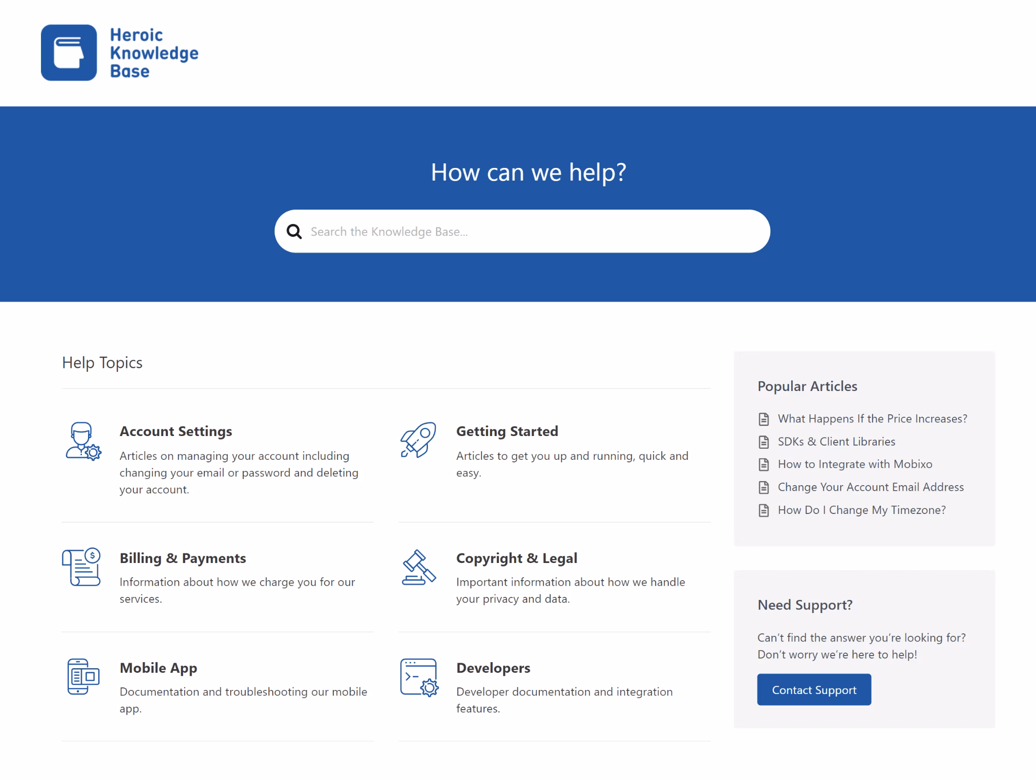 heroic-knowledge-base-for-software-documentation - HeroThemes Heroic Knowledge Base for software documentation