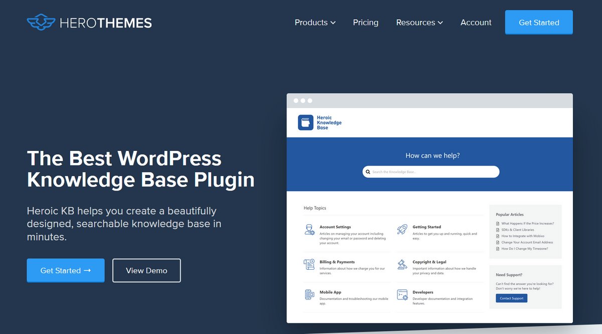 Heroic Knowledge Base plugin for creating password protected directories