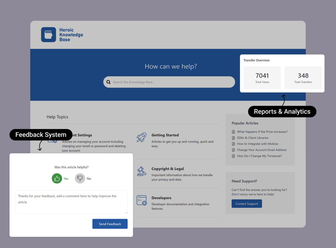 Heroic Knowledge Base software