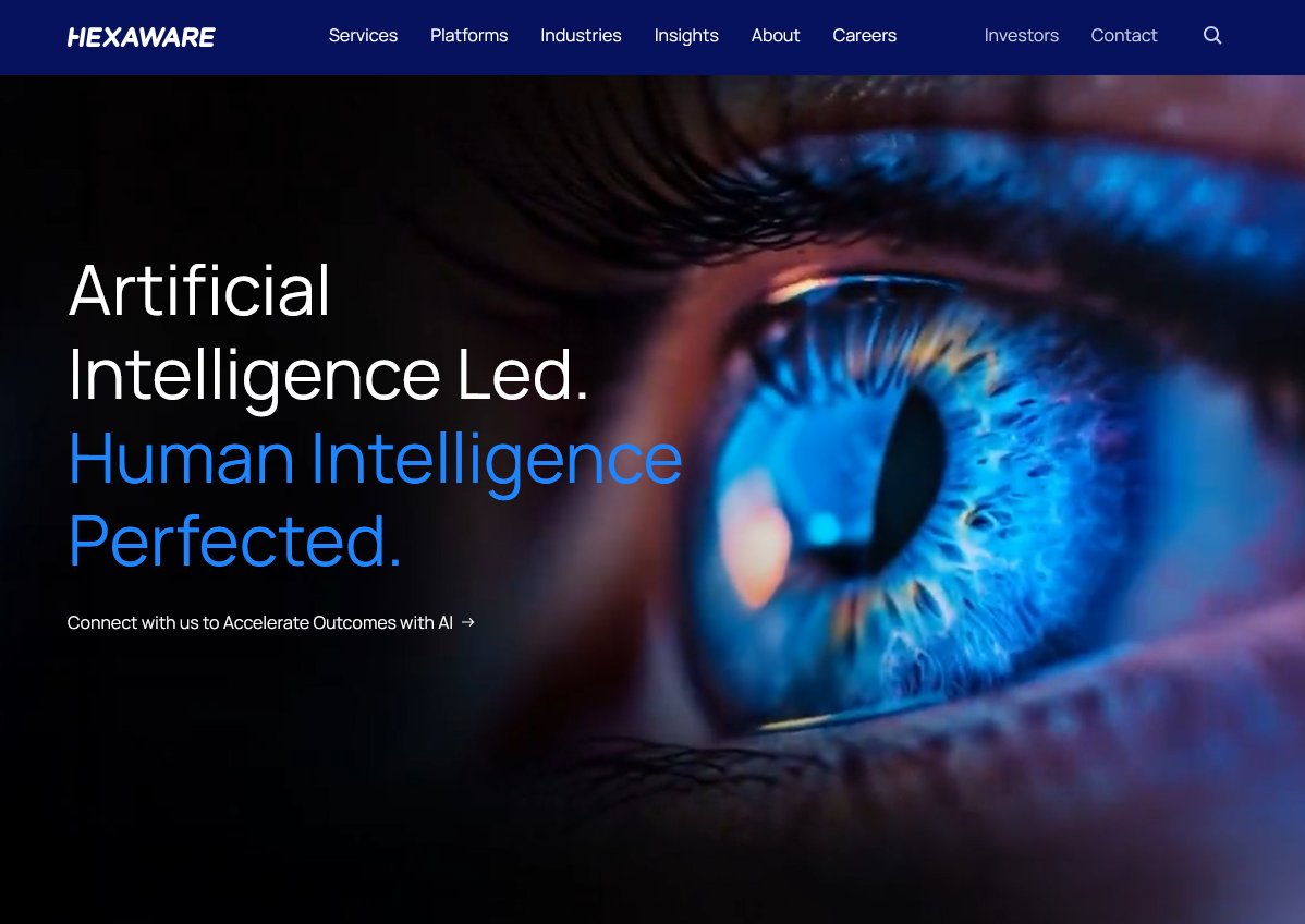 Hexaware homepage