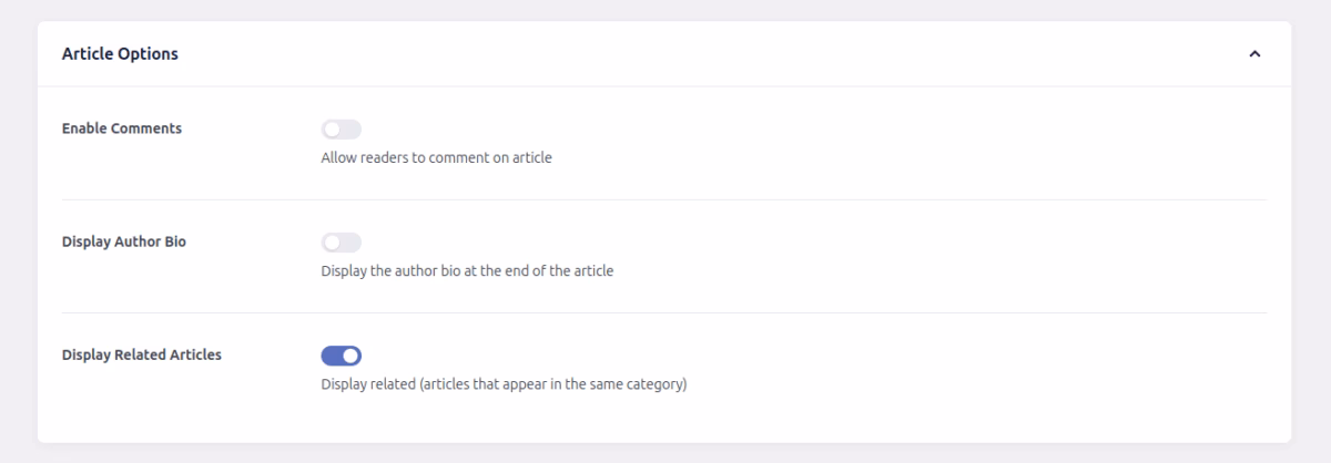 hkb article options - HeroThemes knowledge base article options
