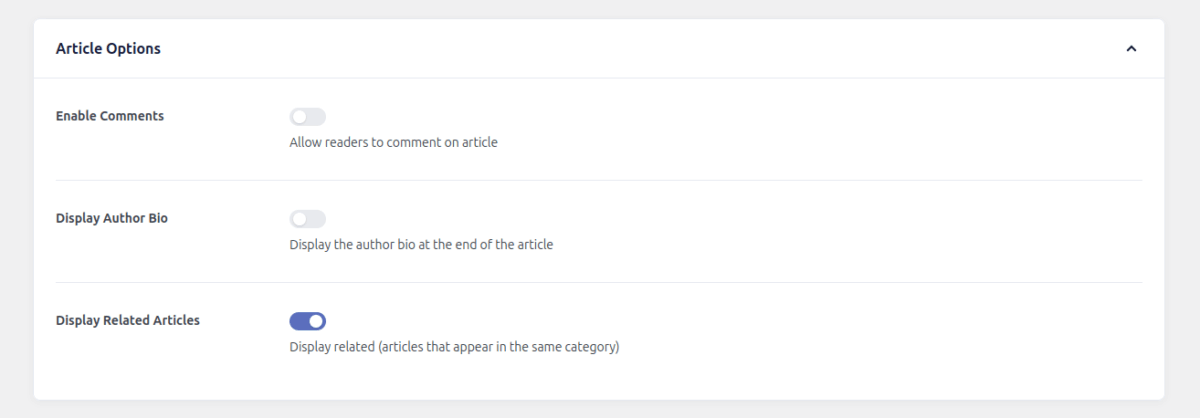 knowledge base article options