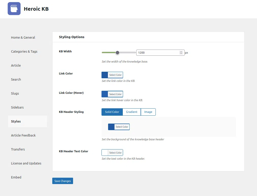 hkb-settings-styles - HeroThemes