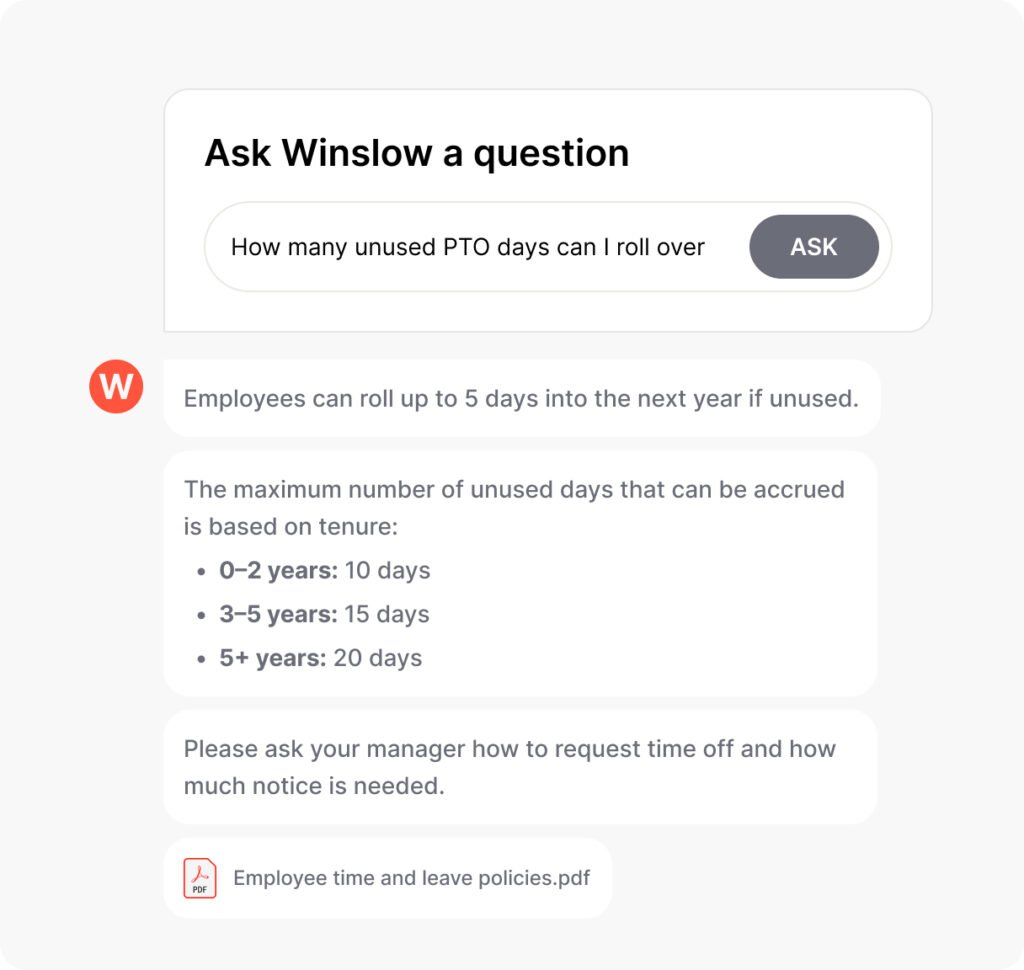 HR chatbot example