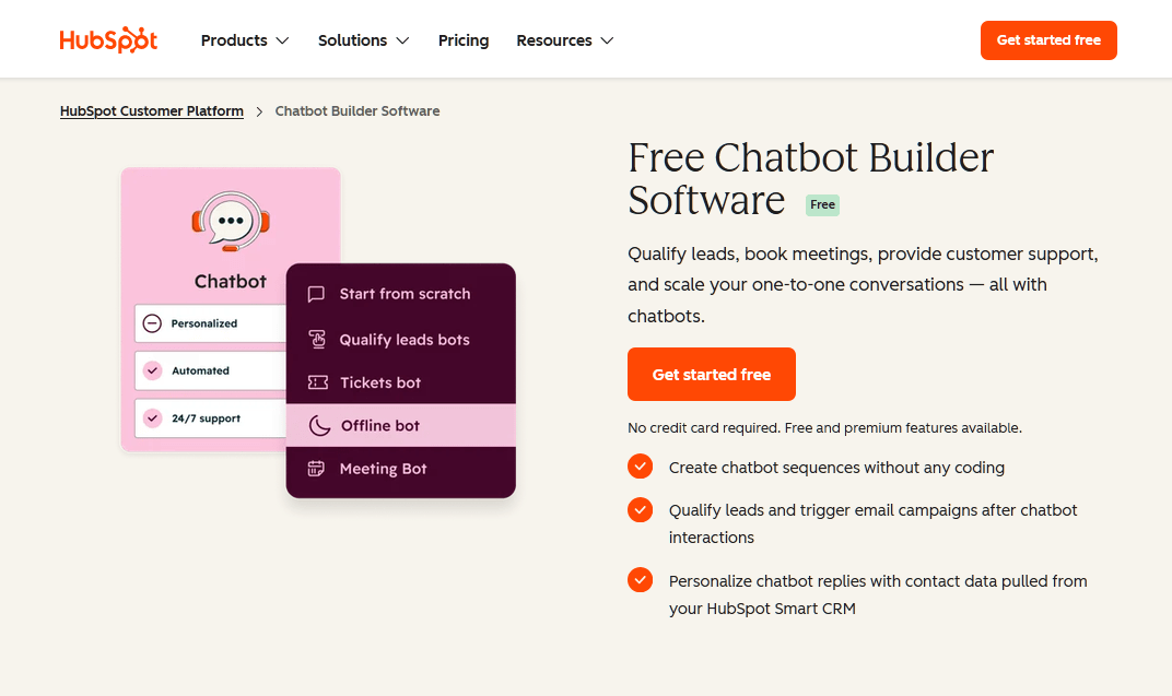 HubSpot Chatbot Builder