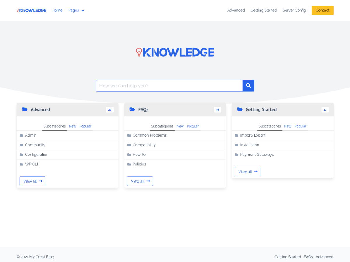 IKnowledgeBase WordPress template