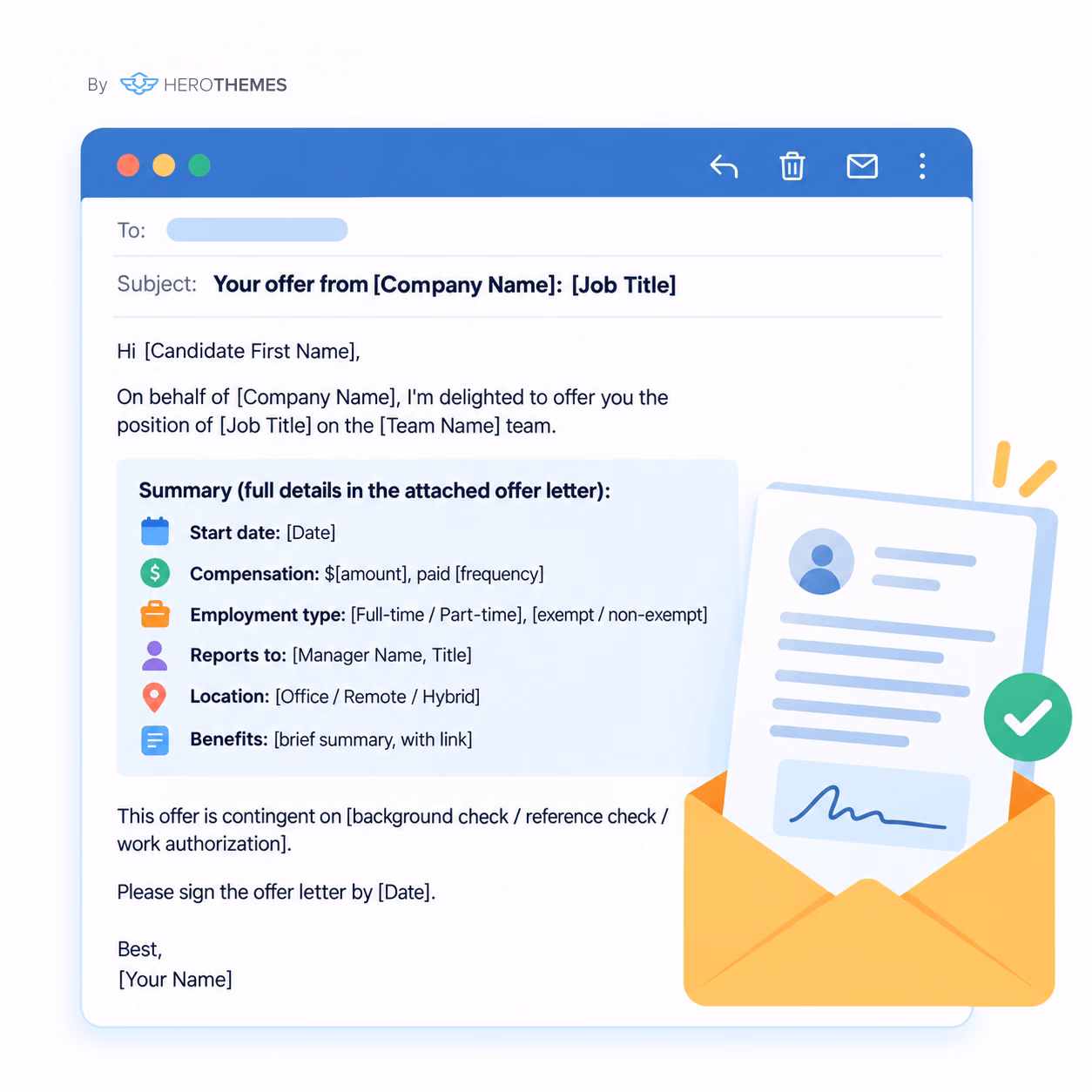 Jobofferemailexample herothemes Job offer email example