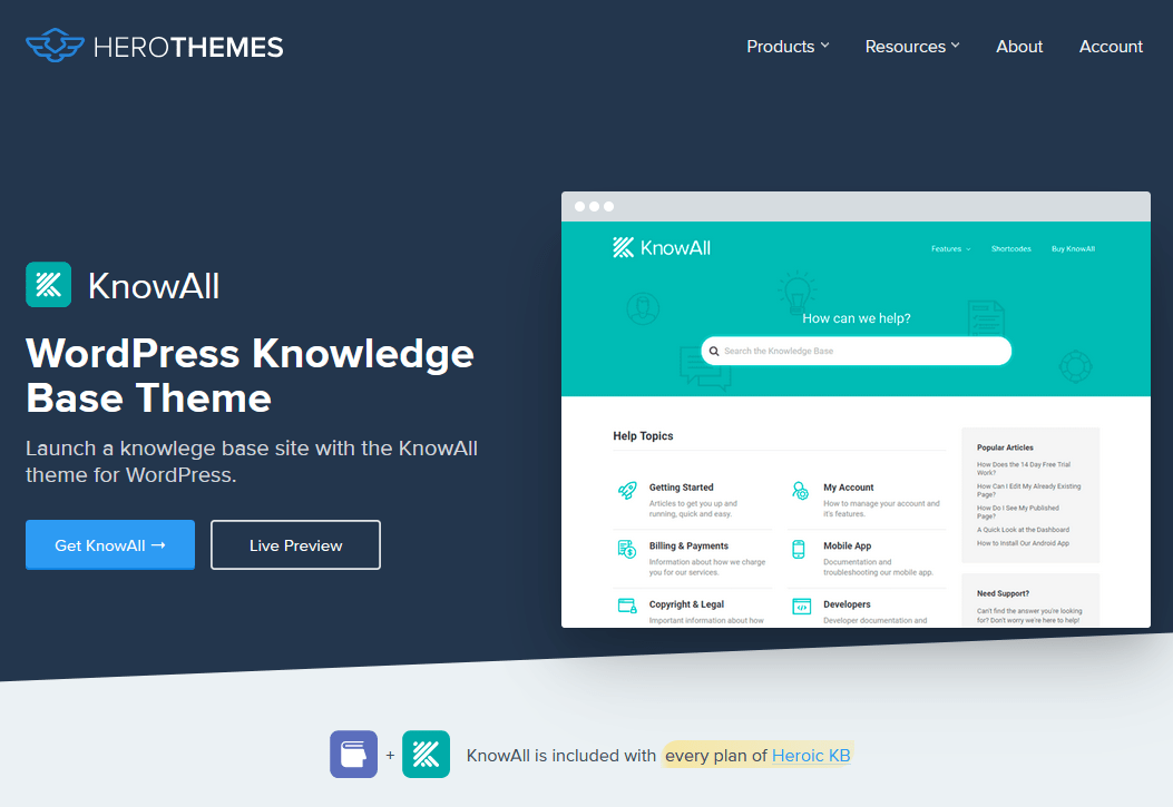 KnowAll WordPress knowledge base template