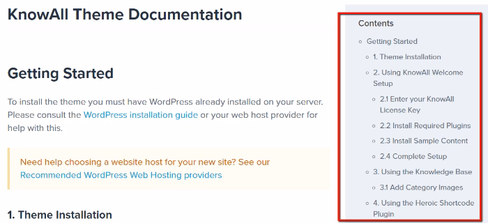 knowledge-base-article-template-table-of-contnets-2 - HeroThemes Knowledge Base Article Template - KnowAll Example