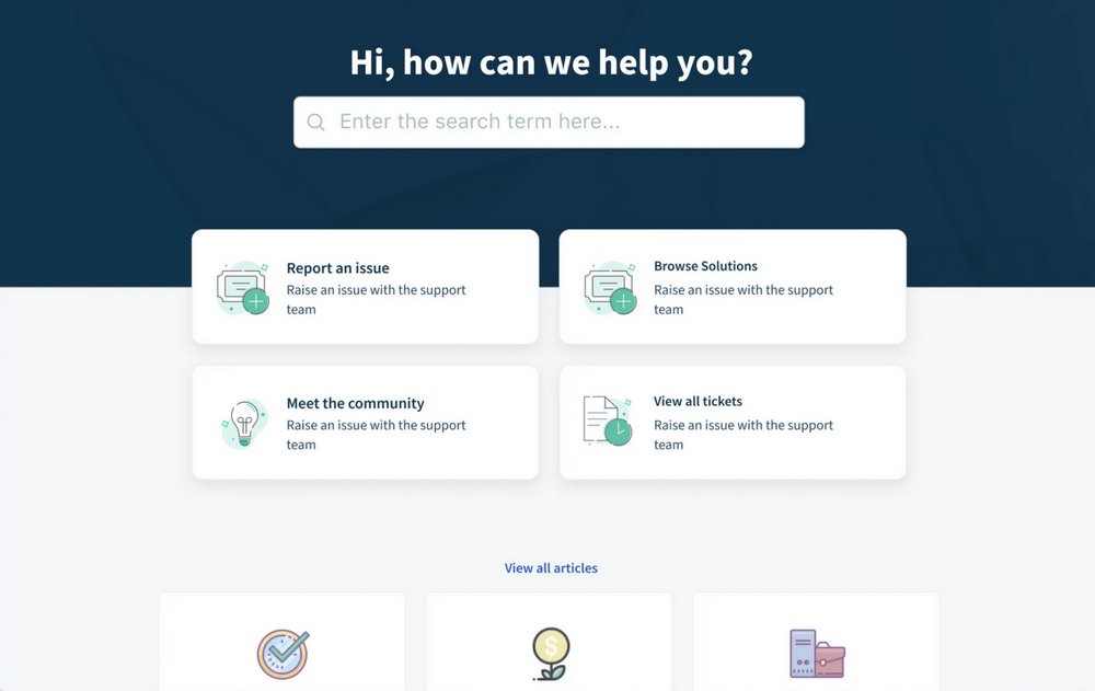Knowledge base created with Freshdesk