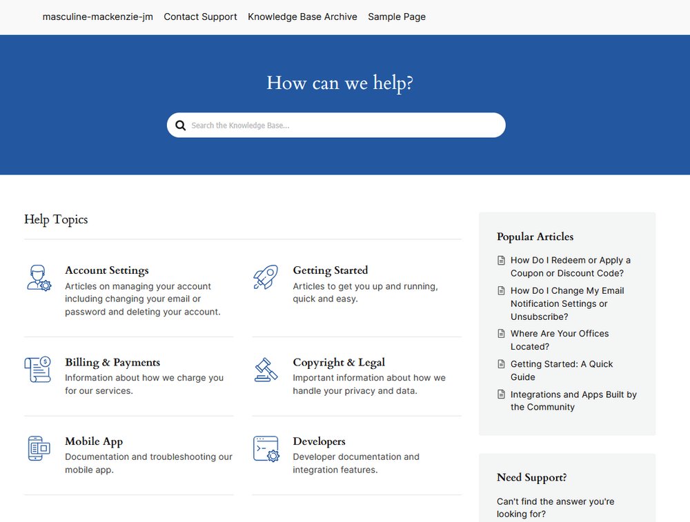Knowledge base portal created with Heroic KB software