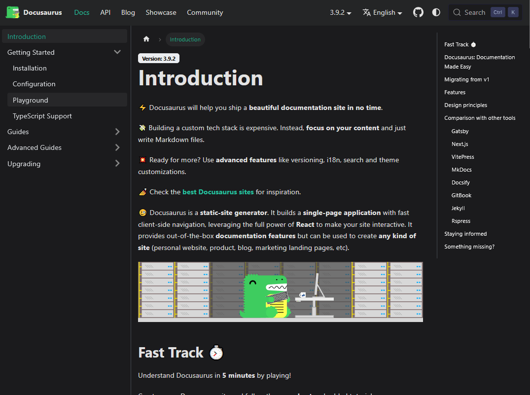 Knowledge base site created with Docusaurus
