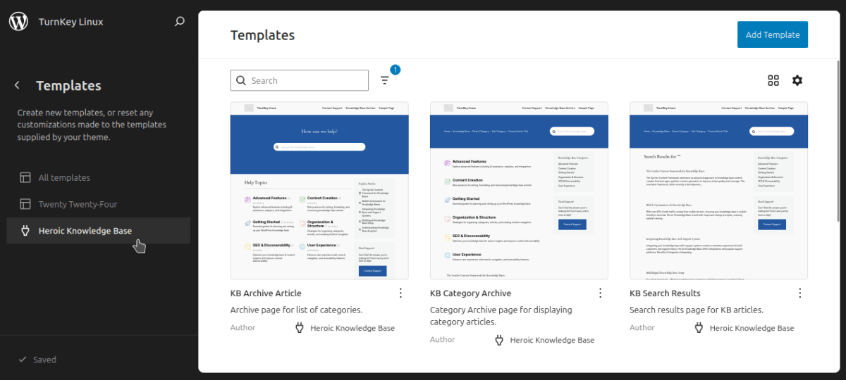 Heroic Knowledge Base templates