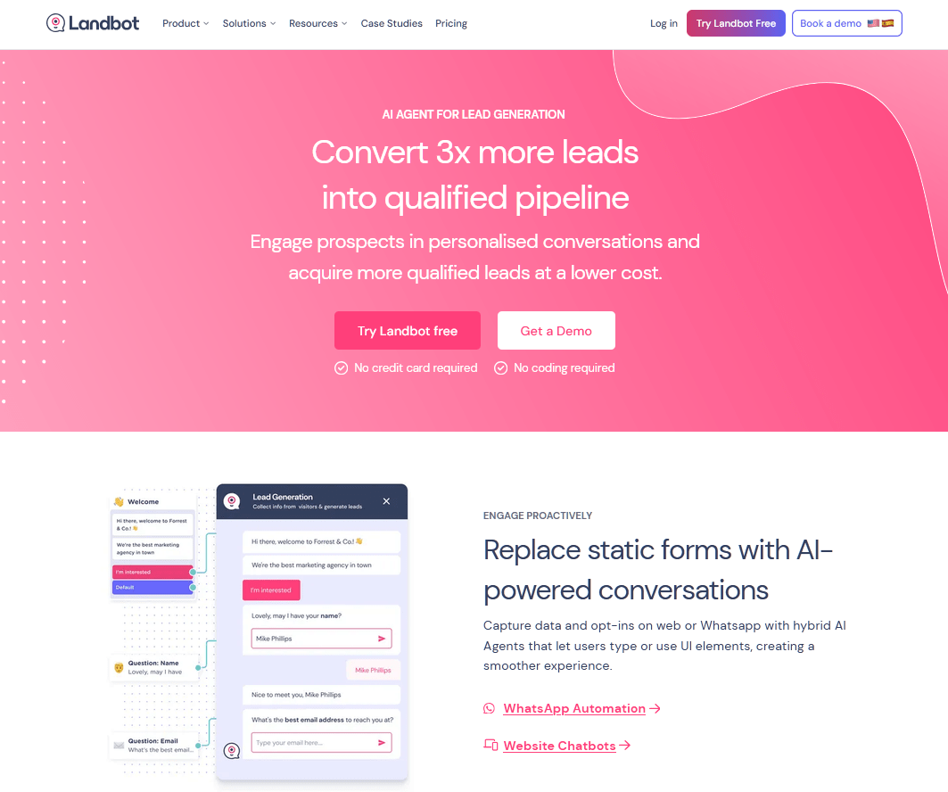 Landbot chatbot