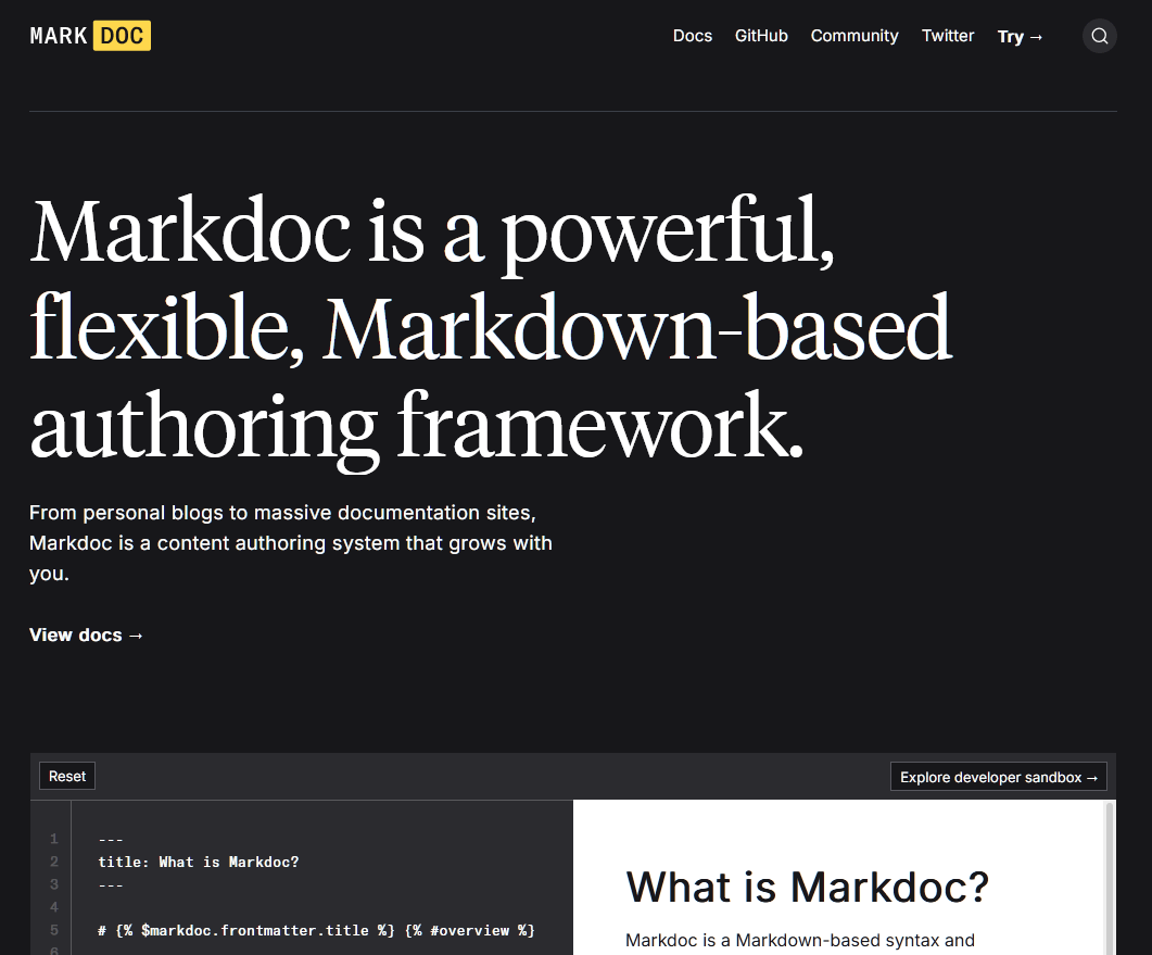 Markdoc herothemes Markdoc