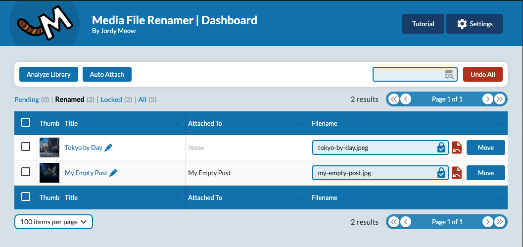 Media File Renamer Interface