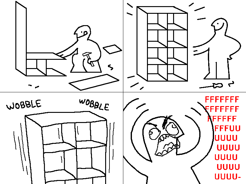 Meme about Ikea instruction manuals