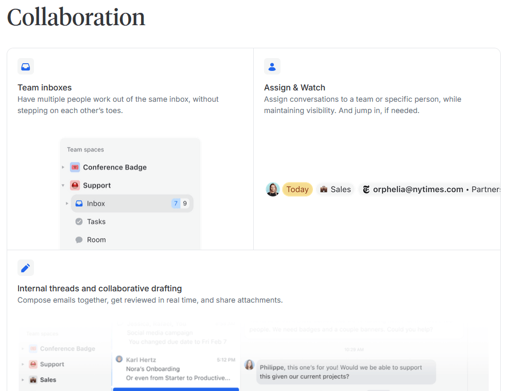 Missive collaboration features