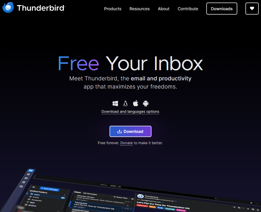 Mozilla Thunderbird email client