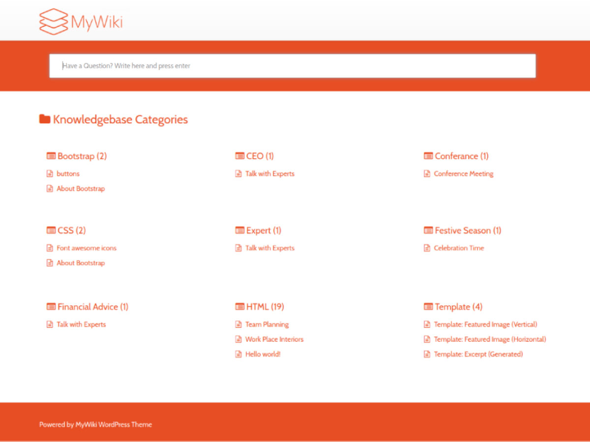 MyWiki simple template