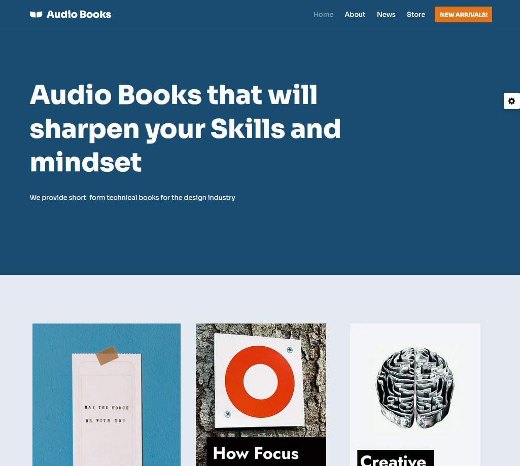 Neve Audio Books website template