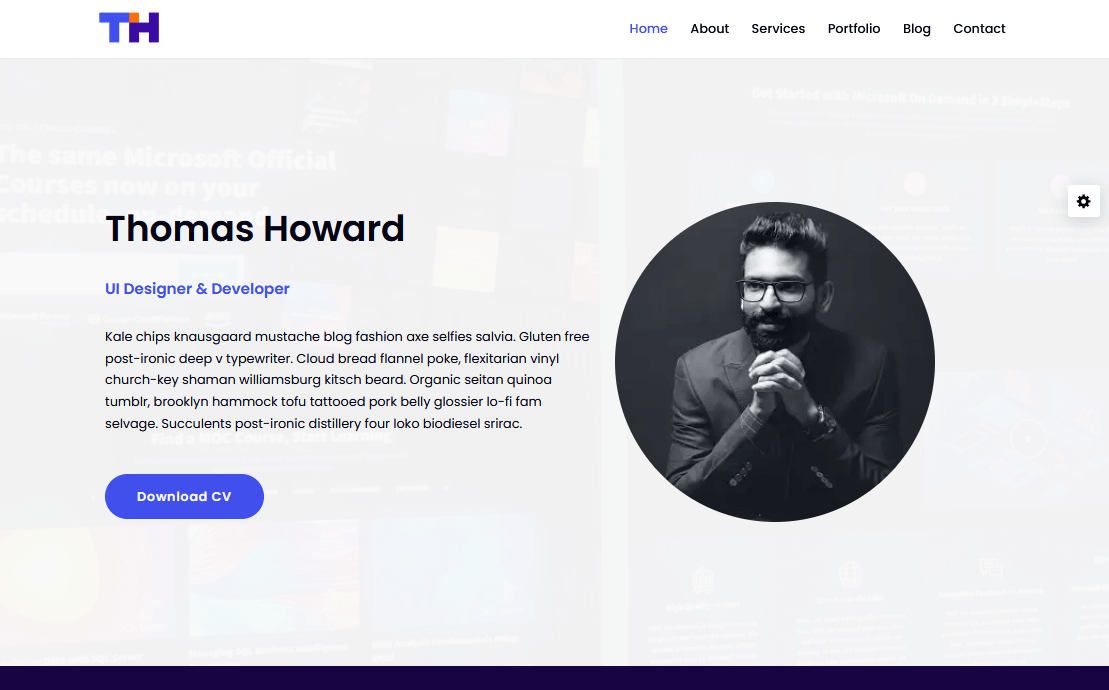 Neve free resume theme