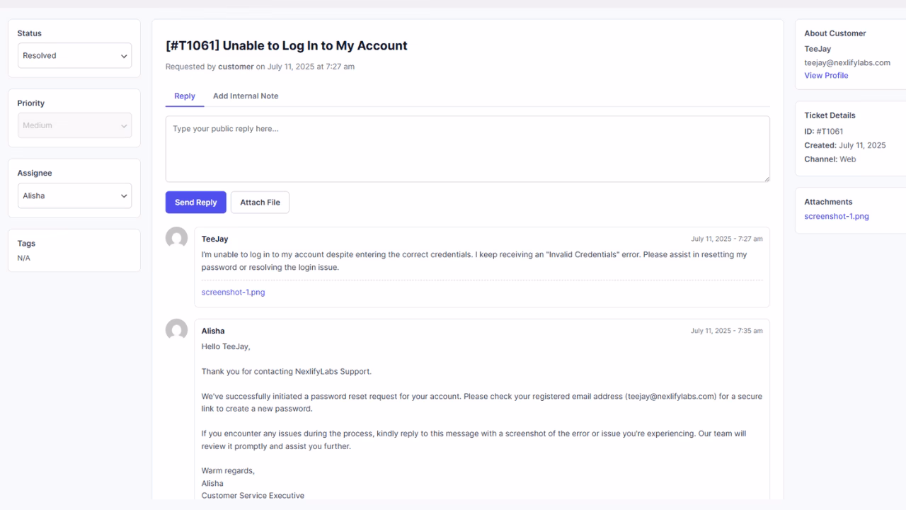 NexlifyDesk free WordPress helpdesk plugin