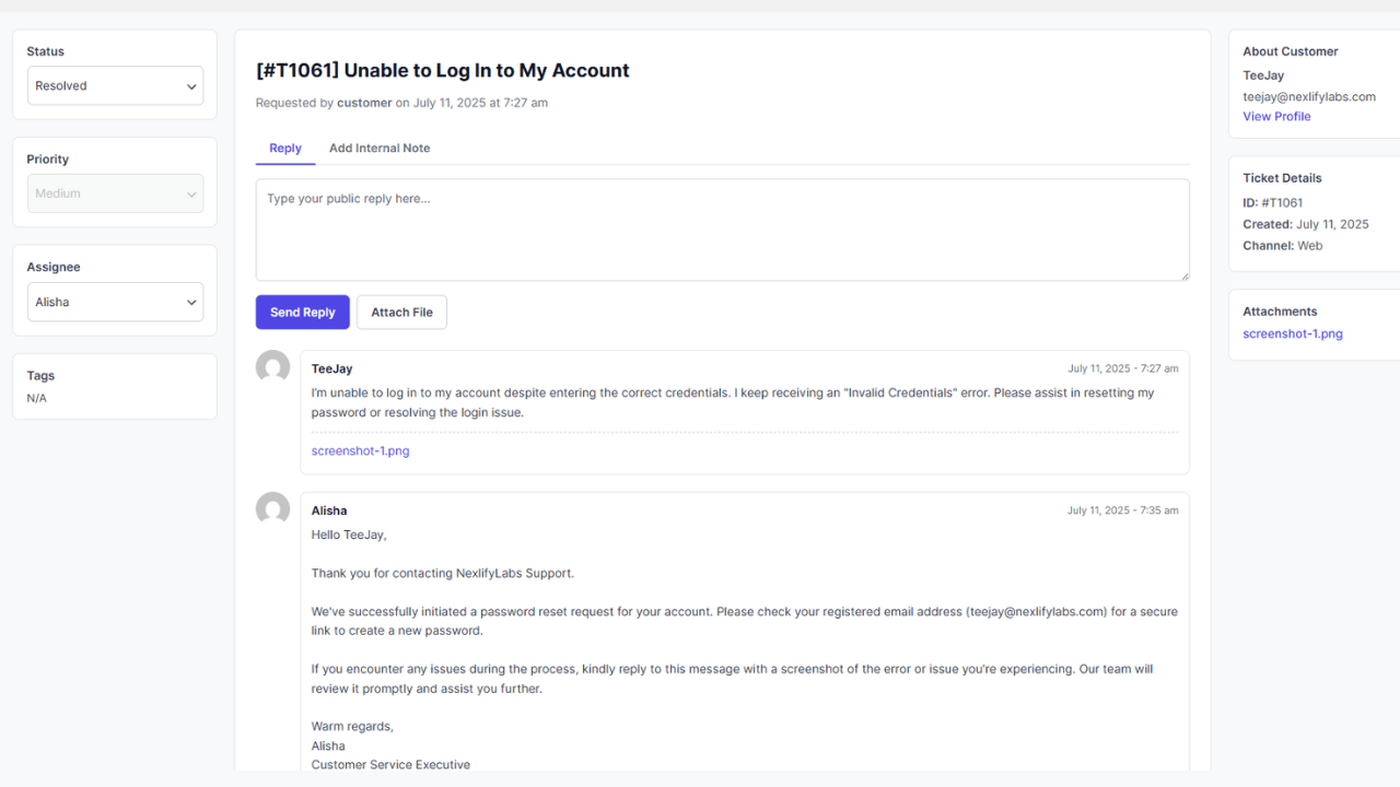 NexlifyDesk free WordPress helpdesk plugin