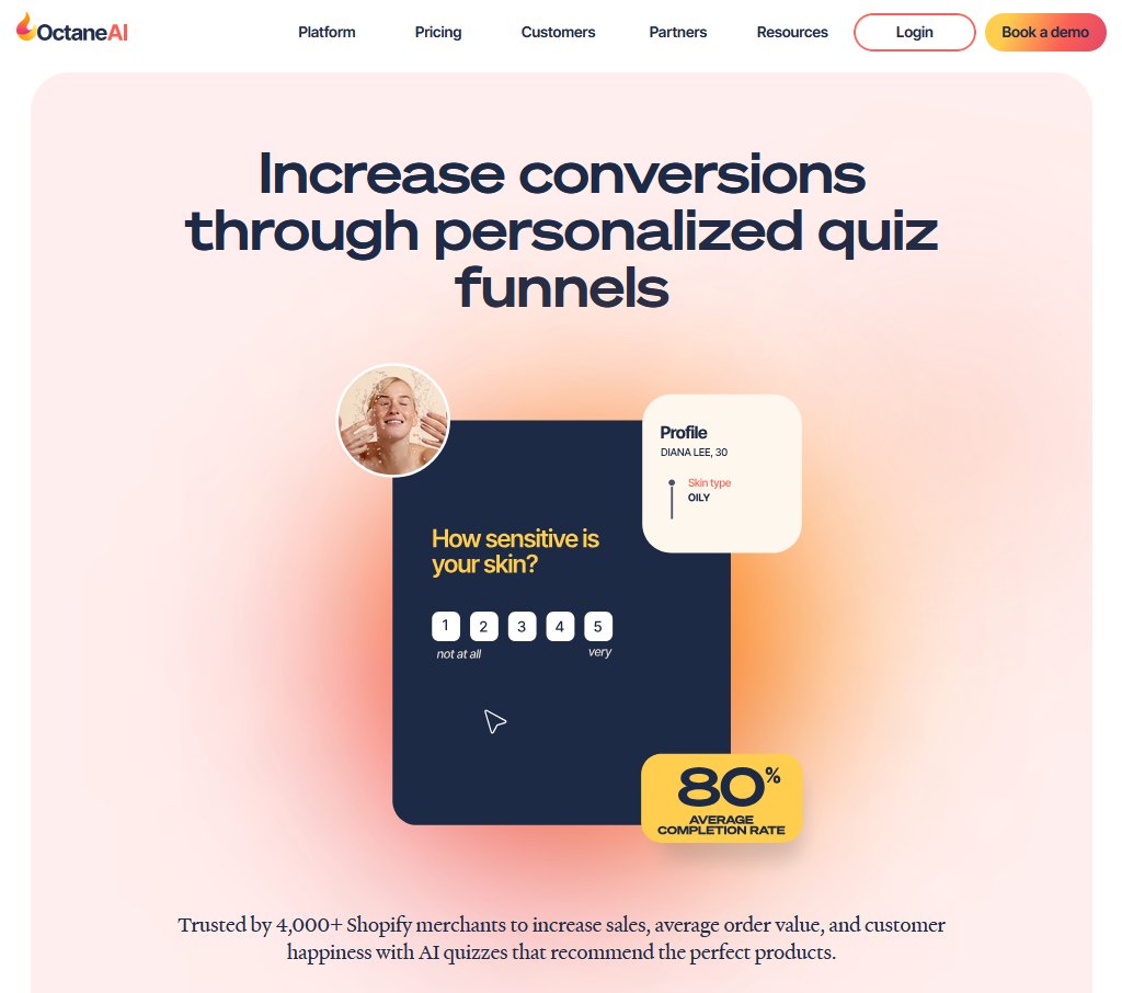 Octane AI Quiz-Based Chatbot for eCommerce Stores