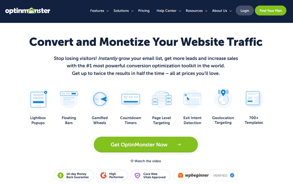 OptinMonster plugin to grow email list