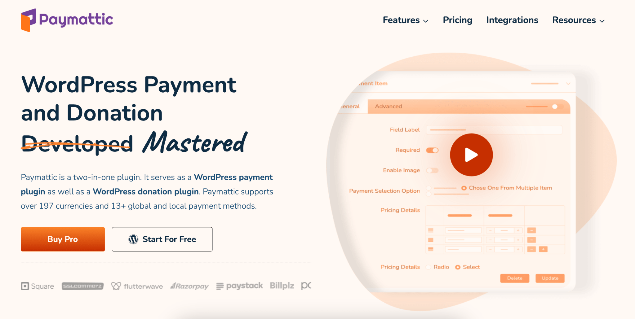 Paymattic Simple eCommerce plugin for WordPress