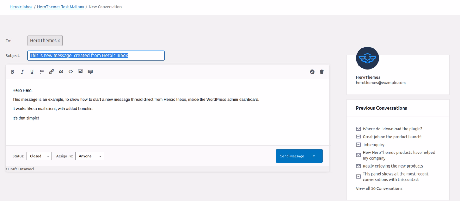 previous-conversations - HeroThemes Helpdesk previous conversations