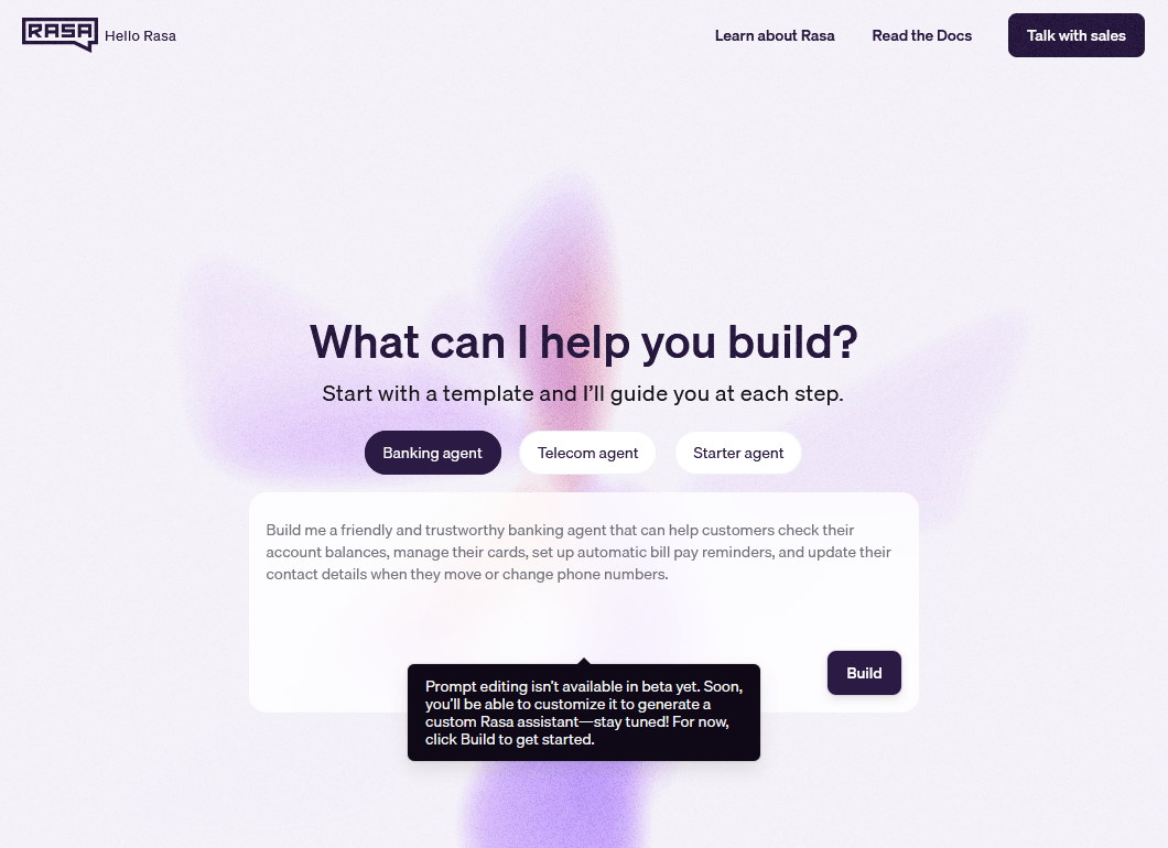 Rasa open-source chatbot