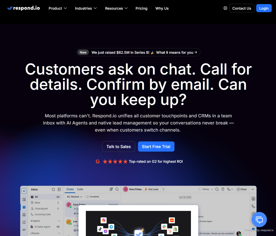 Respond.io software