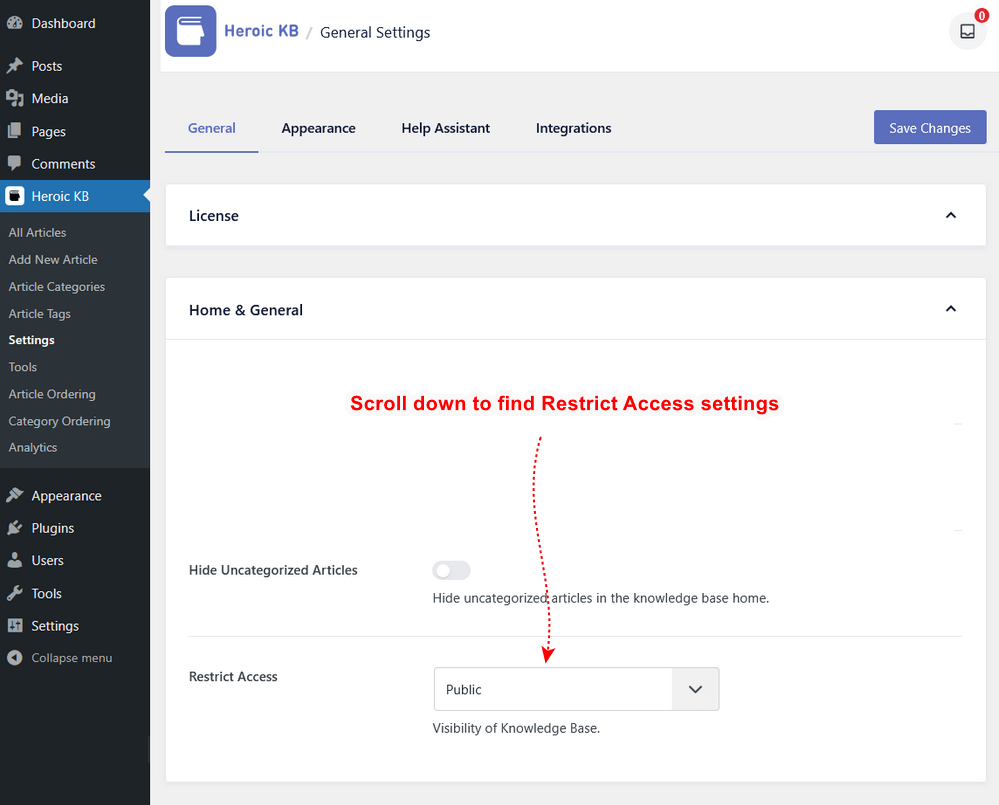 Restricting public access to the call center knowledge base portal