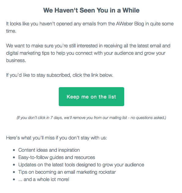 Retentionemailexamplefromaweber herothemes Retention email example from aweber