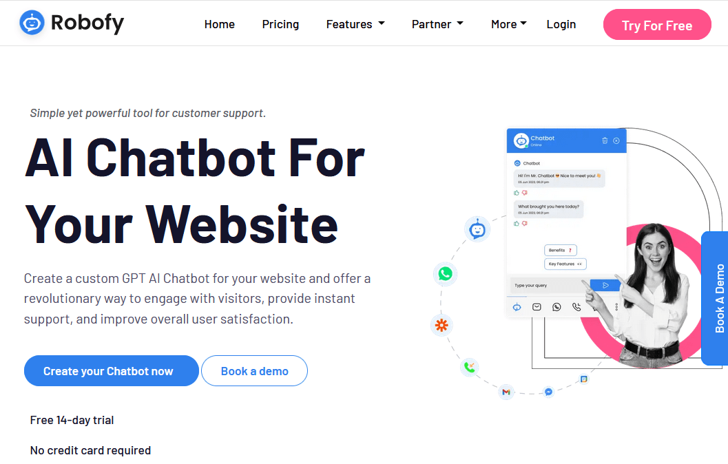 Robofy Restaurant-Specific Chatbot Solution