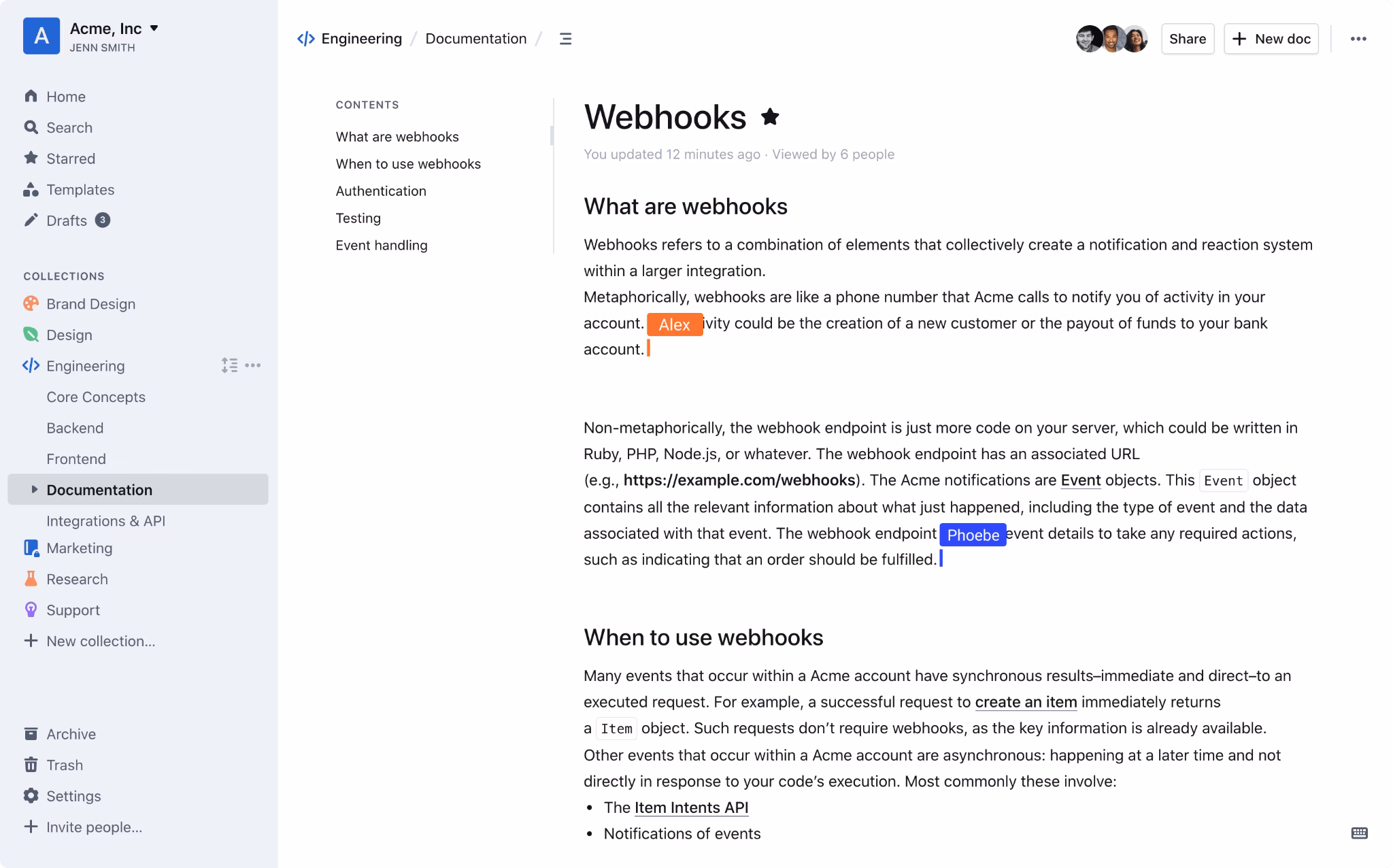 screenshot-of-knowledge-base-created-with-outline - HeroThemes Screenshot of knowledge base created with Outline software