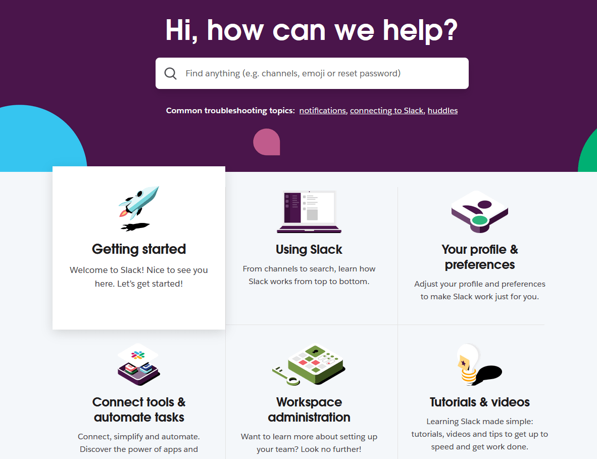 slack-help-center-home - HeroThemes Slack help center home